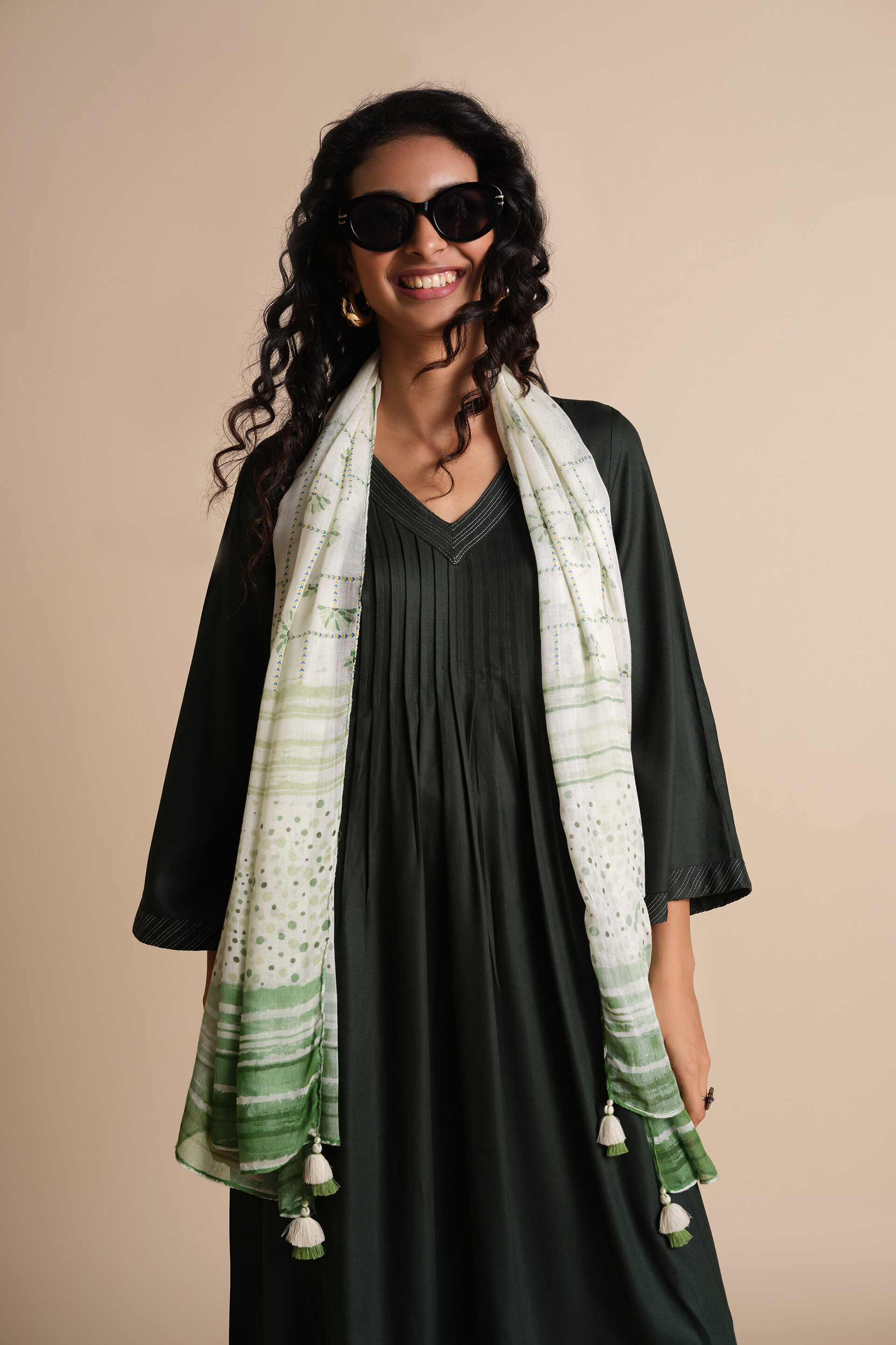 Shaam Afsana Kurta, Green, image 4